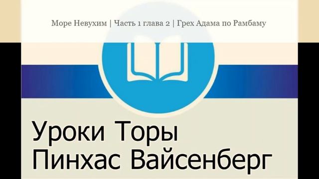 Море Невухим | Часть 1 глава 2 | Грех Адама по Рамбаму | Пинхас Вайсенберг смотреть онлайн