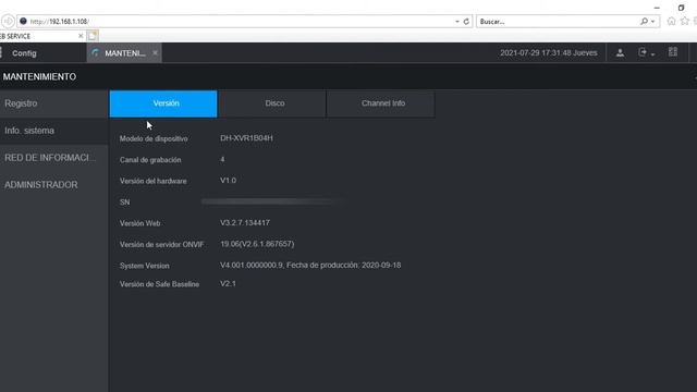 COMO VER LA VERSIÓN DE TU XVR DAHUA DESDE EL WEB SERVICE смотреть онлайн