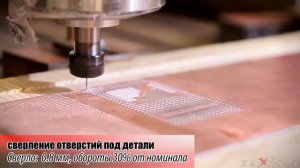 Фрезеровка печатной платы на станке ЧПУ Zaxis // Milling PCB CNC