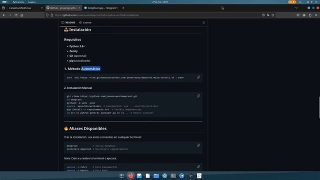 Video tutorial de instalación de DeepRoot (cliente DeepSeek API para GNU/Linux). смотреть онлайн