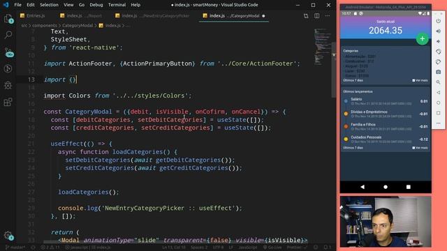 React Native - SmartMoney - 0722 - Estilizando a página Report - CategoryModal смотреть онлайн