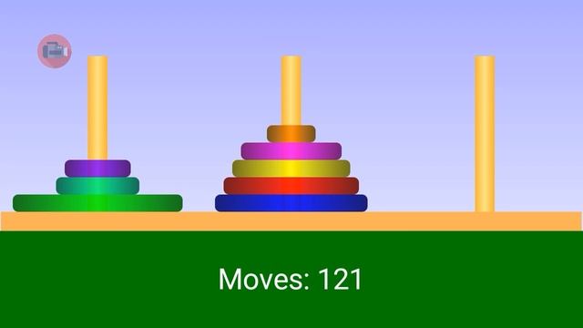 Tower of Hanoi: 8 Rings Solution:255 perfect moves смотреть онлайн