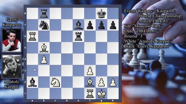 World Championship: Karpov vs Kasparov: Round 3 смотреть онлайн