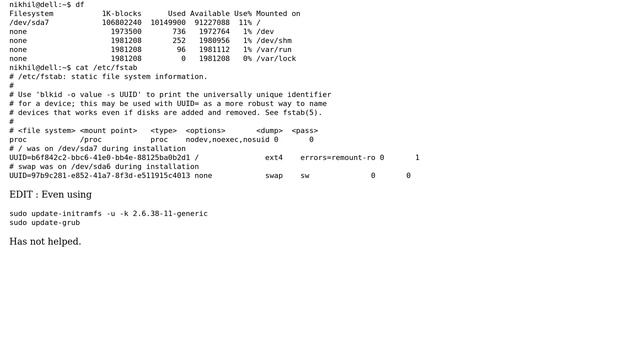 Ubuntu: kernel update failed using apt-get dist-upgrade смотреть онлайн