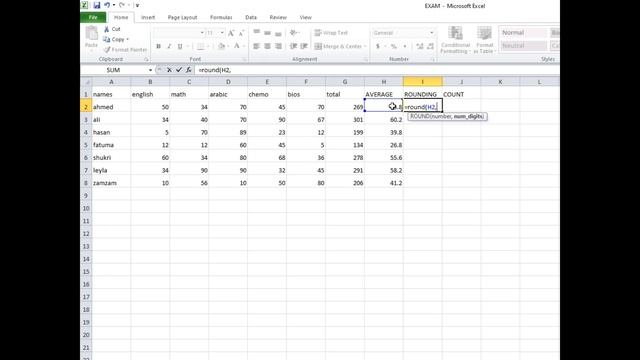 Excel lesson3, average, round, count смотреть онлайн