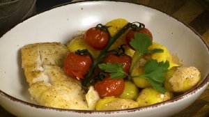 Треска с шафрановым картофелем