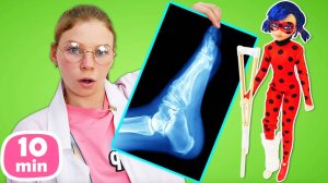 Делаем рентген Леди Баг и лечим Эльзу от аллергии 👩⚕️🚑