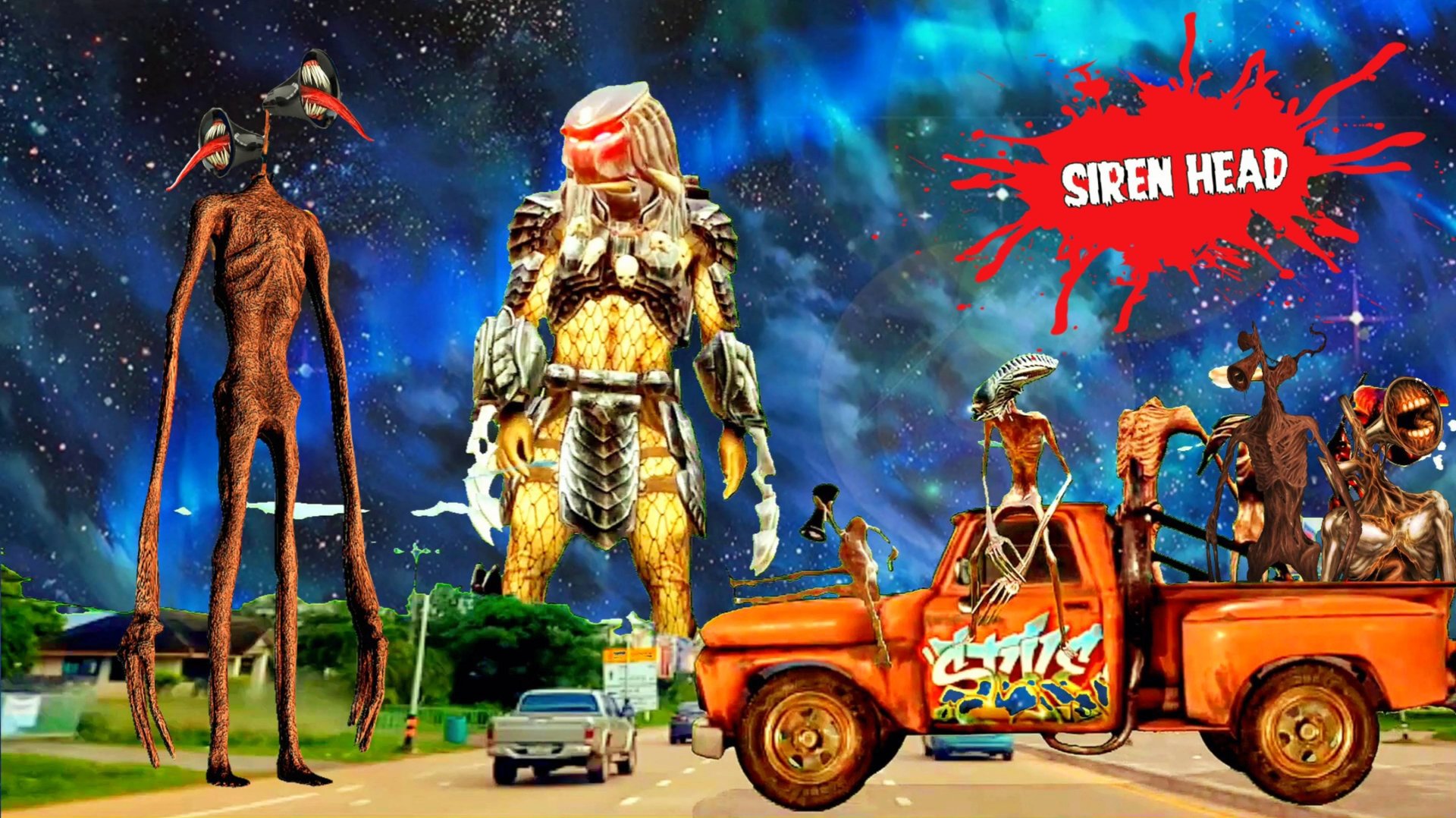 Сиреноголовый против Хищника. SIREN HEAD. Сиреноголовый прикол. смотреть онлайн