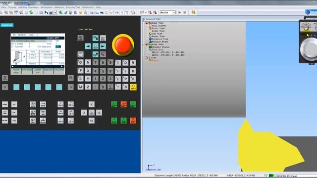 SINUMERIK 801 Tool Offset Setting смотреть онлайн