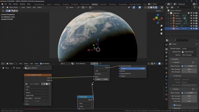 Como Fazer Planeta Terra REALISTA no Blender 3d FÁCIL - FINAL - Blender tutorial português смотреть онлайн