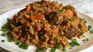 Гречка с мясом. Очень вкусный рецепт