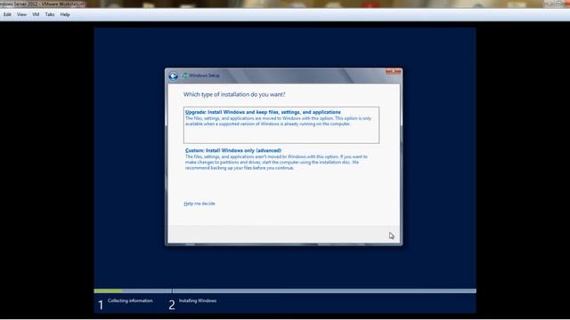 Windows 2012 Server installation [GUI] on VMWare Workstation 9 смотреть онлайн