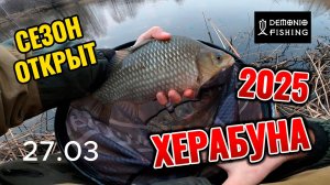 Херабуна. Открытие сезона 27.03.2025. Рыбалка с поплавком в заводе речки на китайское тесто.