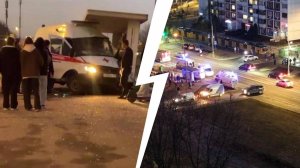 В Москве скорая помощь влетела в остановку с людьми