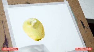Как нарисовать яблоко акварелью  — Пошаговый урок Вероники Калачевой