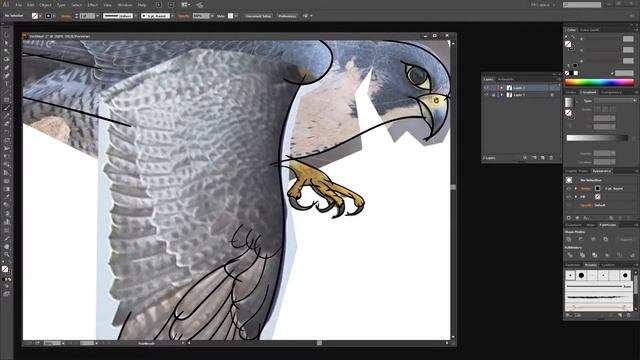 Falcon Logo Style Vector Art Digital Drawing - Time Lapse Art Video by DKS смотреть онлайн
