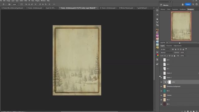 "VINTAGE WINTER" - a tool for creating vintage photo postcards смотреть онлайн