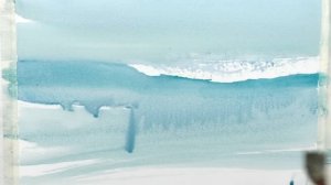 Как нарисовать море акварелью  — Пошаговый урок Вероники Калачевой