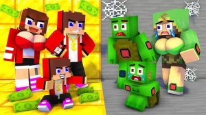 Богатые против бедных - Семья Майки против семьи Джей Джей - мультфильм Майнкрафт