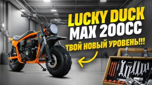 Внедорожно-дорожный байк лаки дак 200 на кроссовой трассе