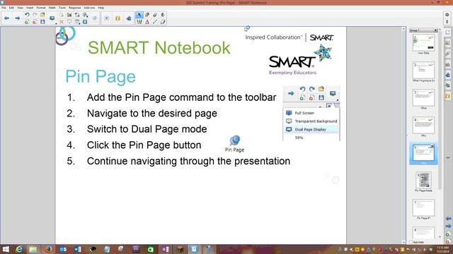 SMART Notebook - Pin Page смотреть онлайн
