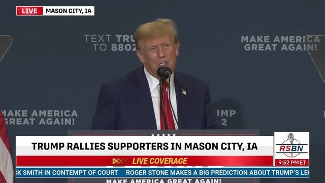 FULL SPEECH: Trump to speak at IA Commit to Caucus Rally in Mason City - 1/5/24 смотреть онлайн