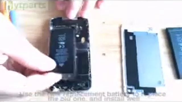 Hytparts Video-iPhone 4s 4 battery replacement,finished in 3 minutes смотреть онлайн