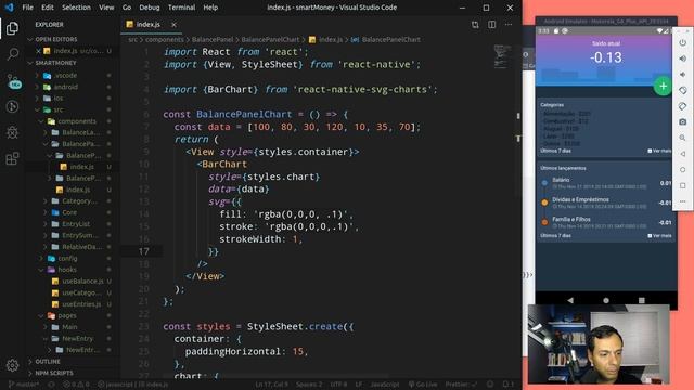 React Native - SmartMoney - 0904 - Gráfico de evolução do saldo - Parte 1 смотреть онлайн