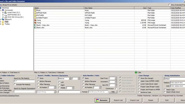 File renamer, Insert, modify, or remove characters from your filenames. смотреть онлайн