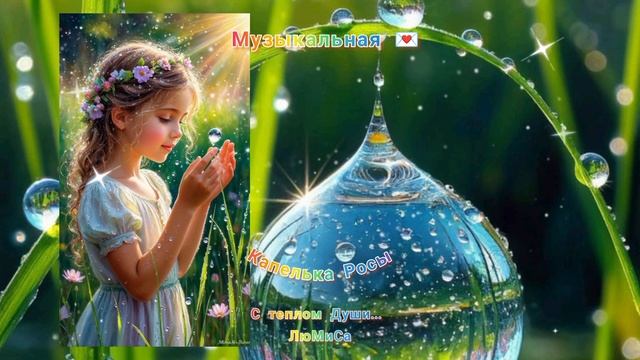 Музыкальная открытка. Капелька Росы. С теплом Души... 🌹ЛюМиСа🌹