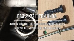 ВАЗ 2123 Chevrolet Niva. Чистка сапуна, замена уплотнителя масляного щупа, шланга вакуума