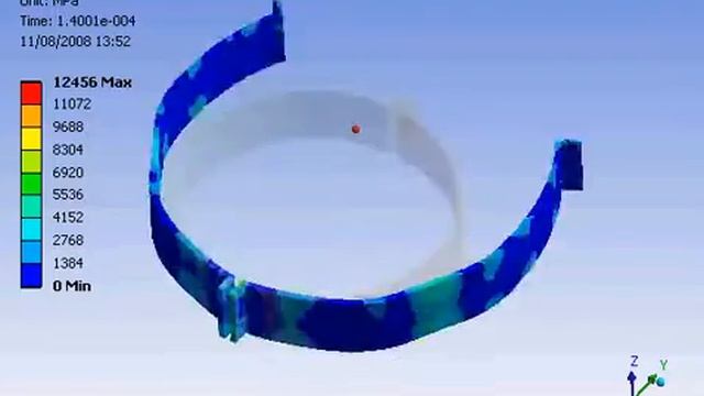 Spot Weld Tube Break - ANSYS Results смотреть онлайн