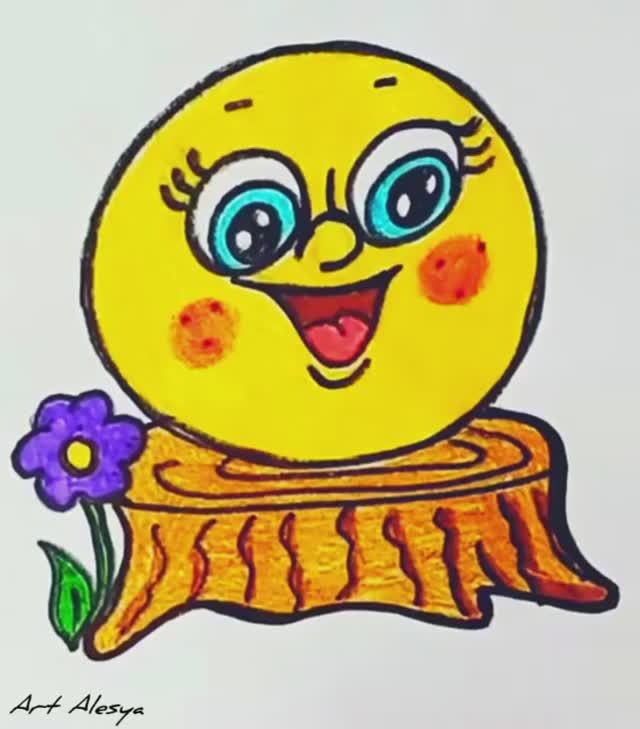 Как нарисовать Колобка из сказки! смотреть онлайн