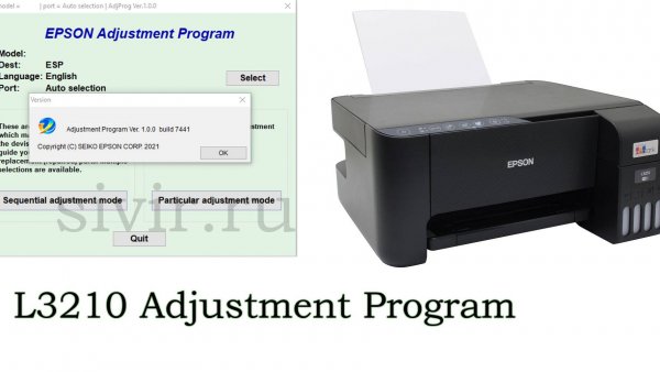 Сброс памперса Adjustment Program L3210