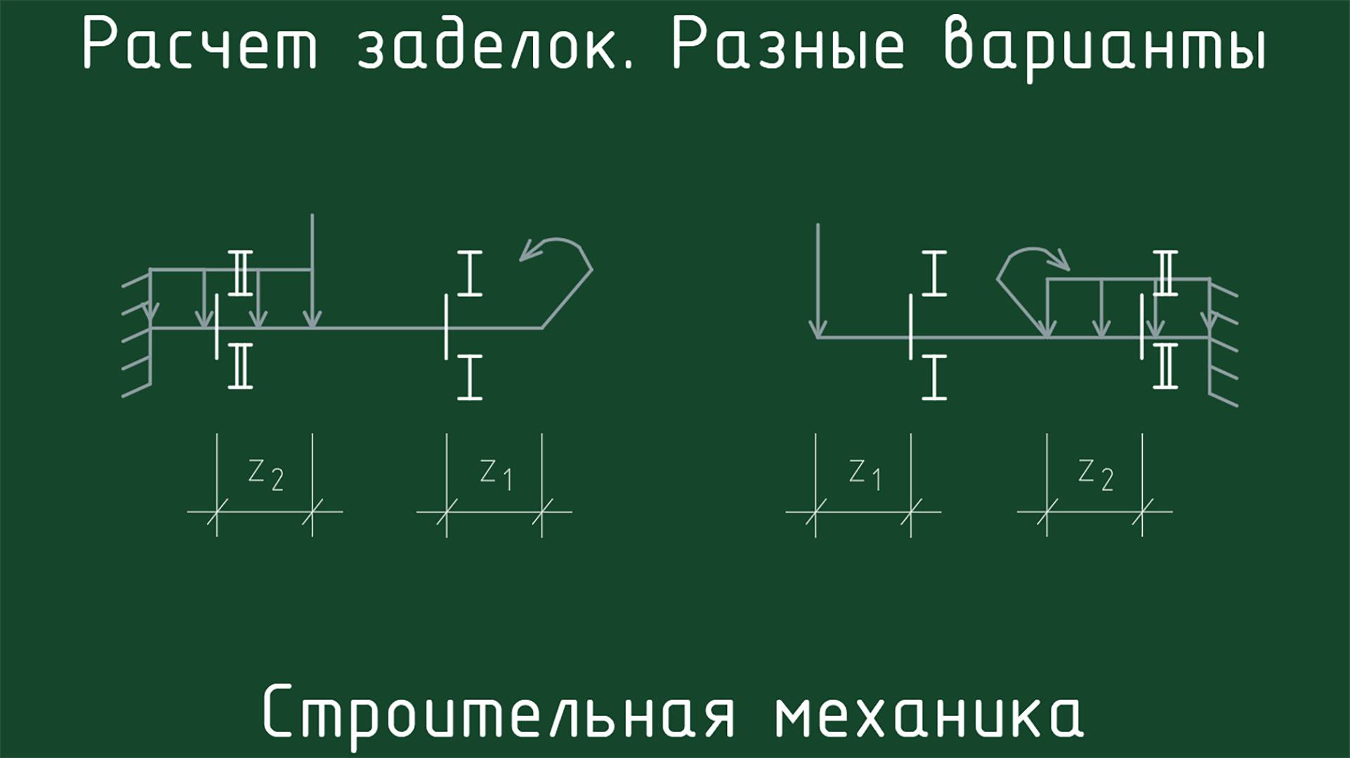 Расчет заделки. Разные варианты. Строймех. Сопромат смотреть онлайн