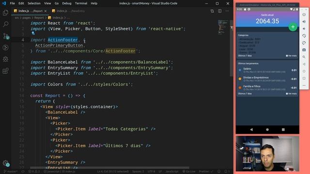 React Native - SmartMoney - 0719 - Estilizando a página Report смотреть онлайн