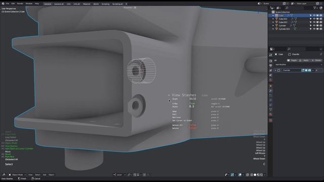 MESHmachine 0.8 - Cursor to Stash смотреть онлайн