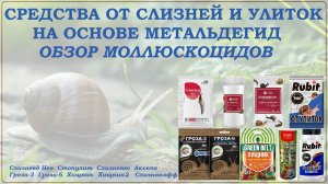 Средства от слизней и улиток: Слизнеед, Слизнегон, Гроза, СтопУлит, Хищник,Аксела, Слизнякофф Обзор