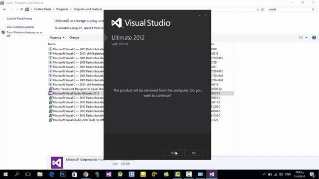 Uninstall Visual Studio | طريقة إلغاء تنصيب الفيجوال ستوديو смотреть онлайн