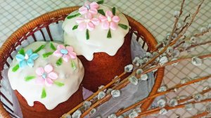 Кекс-Кулич Пасхальный на вареной сгущенке! Без дрожжей!сС необычной Глазурью.