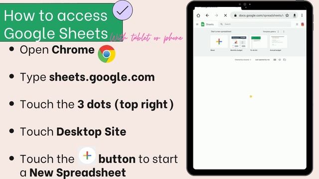 How to Open Google Sheets with Tablet & Phones (without downloading the APP) смотреть онлайн