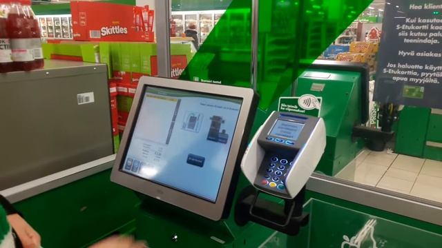 Tallinn self service check out at Prisma supermarket. смотреть онлайн