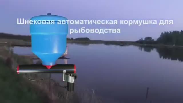 Профессиональная шнековая кормушка для кормления рыб в пруду и УЗВ смотреть онлайн