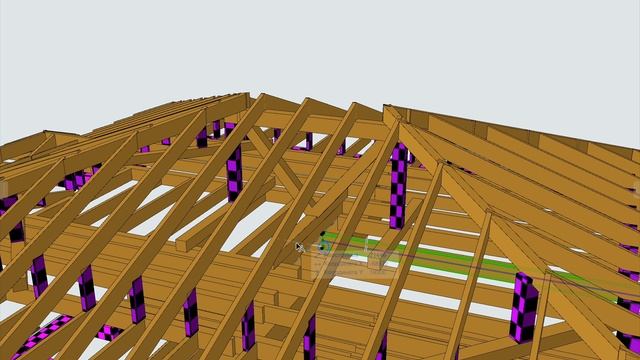 Конструктив вальмовой кровли