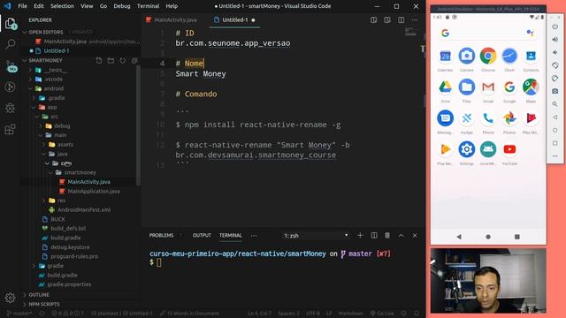 React Native - SmartMoney - 1301 - Preparando o nome e ID do aplicativo смотреть онлайн