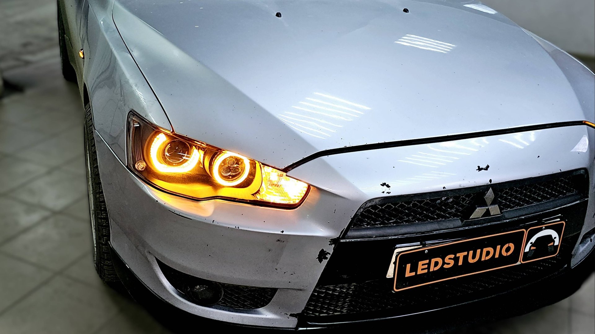 Mitsubishi Lancer X модернизация света фар смотреть онлайн