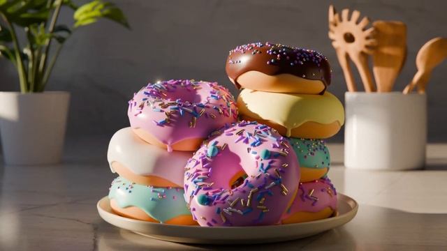 Blender 4.2 Doughnut render смотреть онлайн