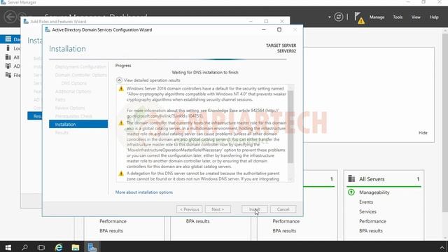 Install an Additional Domain Controller for an existing Windows Server 2016 Domain смотреть онлайн