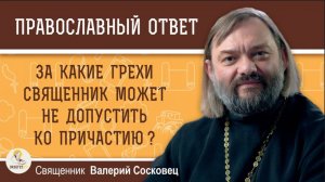 За какие грехи священник может не допустить ко Причастию? Священник Валерий Сосковец