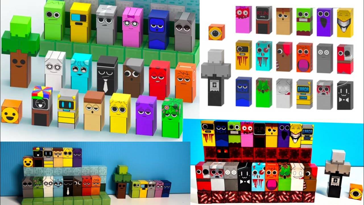 Игрушка Sprunki Фаза 1-2 майнкрафт магнитный. Распаковка 40 комплектов смотреть онлайн